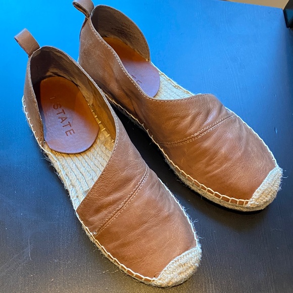 1. State Shoes - 1 STATE Brown Leather Espadrille Slip-On Loafers woman Size 6/36.5